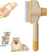 Self-Cleaning Dog Cat Fur Brush Removes Loose Hair, Easy Clean Design, Yellow