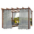 1 Pair Water Resistant Sheer Eyelet Curtains for Outdoor, 132 cm x 213 cm, Gray