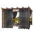 1 Pair Water Resistant Sheer Eyelet Curtains for Outdoor, 132 cm x 213 cm, Black
