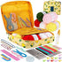 58-piece crochet hook set for beginners with yarn and bag, 10 sizes, Yellow