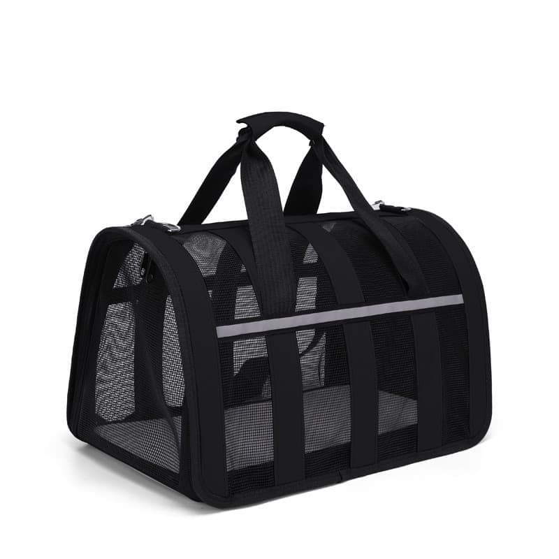 1 Pack Foldable Pet Carrier Bag for Cats and Dogs, Soft Breathable Travel Bag, Black, S
