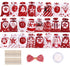 24 Christmas Calendar Bags, DIY Advent Calendar with Hanging Bags, Reusable for Christmas Gifts, Red