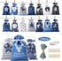 24 Christmas Calendar Bags, DIY Advent Calendar with Hanging Bags, Reusable Christmas Gifts, Blue