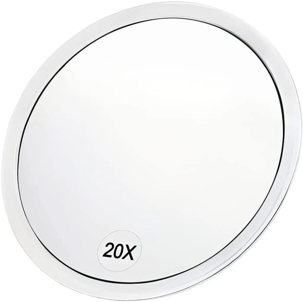 20X 30X Magnification Makeup Mirror with Tweezers, White, Practical Makeup Tool