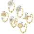 6 pcs Rotatable Antistress Fidget Spinner Rings, Gold