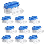 10 Pack Waterproof ABS Gel-filled Cable Connectors for Robotic Lawn Mower, with Resin for Garden Electrical Wire Repair, 10pcs