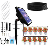 15m Solar Irrigation System with Timer, Automatic Drip Kit, Anti-Siphon, for Garden Greenhouse Vegetables