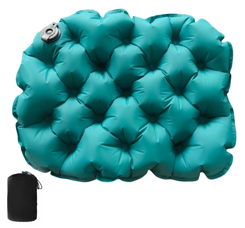 Inflatable Seat Cushion Stool Light Blue, Waterproof Lightweight Portable for Outdoors and Offices