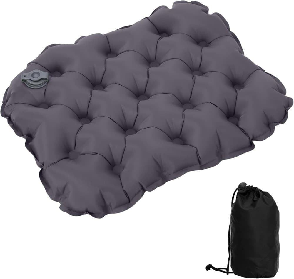 Inflatable Seat Cushion Stool, Waterproof Lightweight Portable for Outdoors and Offices, Dark Gray