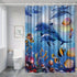 Waterproof Dolphin Shower Curtain, Mildew Resistant Bathroom Decor with Dolphin Motif, 150×180cm