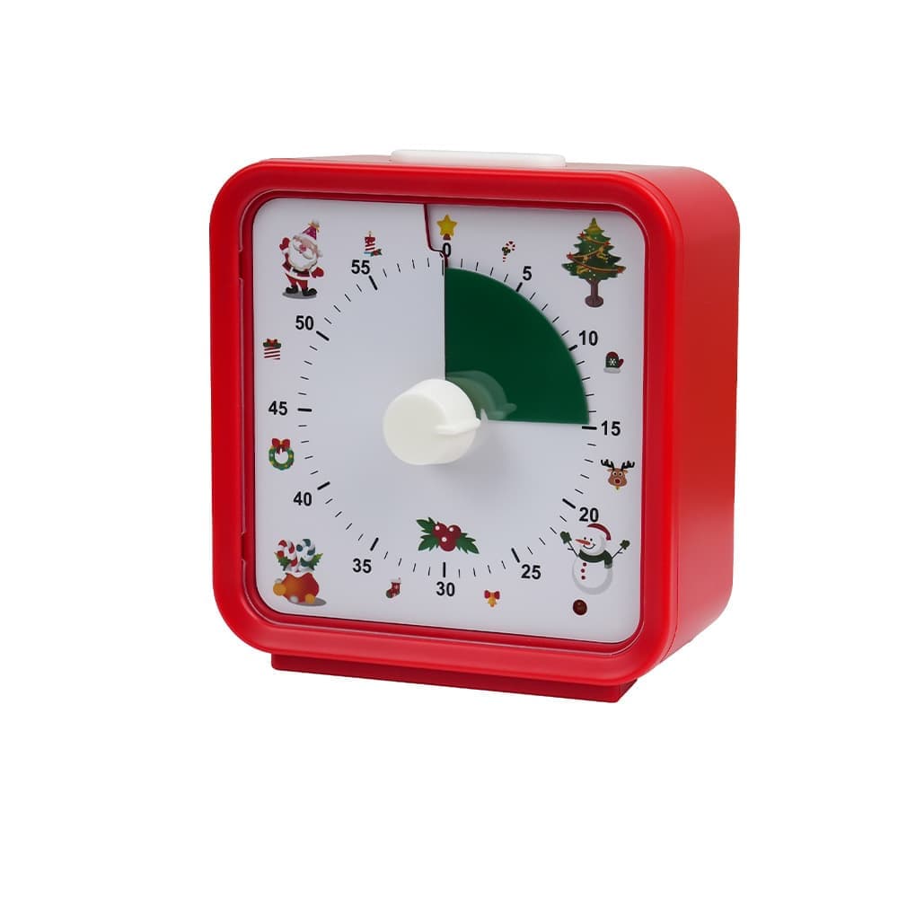 60 Minute Visual Timer for Kids Learning Classrooms Meetings, Adjustable Volume with Magnet, Red