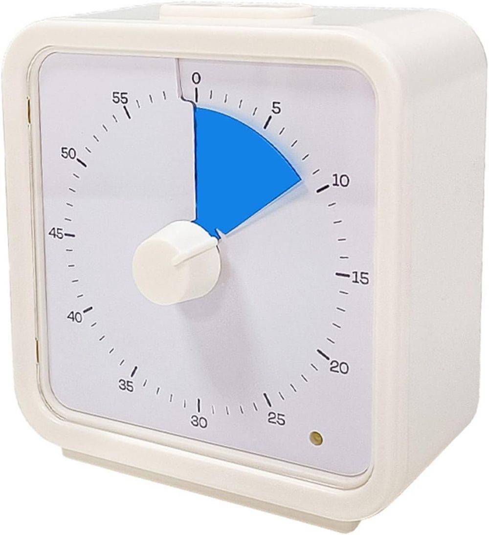 60 Minute Visual Timer for Kids Learning Classrooms Meetings, Adjustable Volume with Magnet, Blue