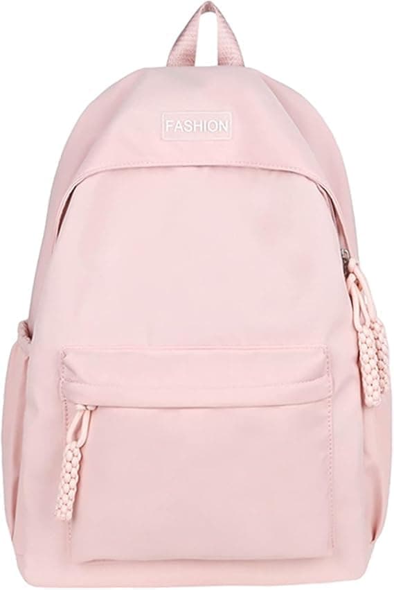 Waterproof School Backpack for Travel, Unisex Student Bag, Pink