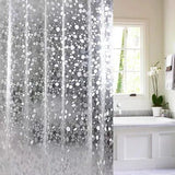 1.8m Waterproof Shower Curtain Lining Pebble Pattern Transparent Odorless for Bathroom, 180x200cm