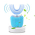 360° U-Shaped Electric Toothbrush with 3 Cleaning Modes, IPX7 Waterproof, Automatic Ultrasonic Tooth Cleaner, Compatible with Oral-B, Blue