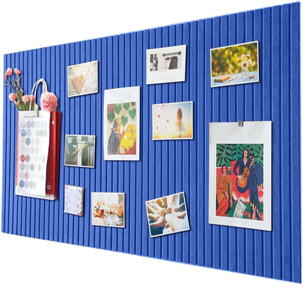 30x30cm Self-adhesive Cork Bulletin Board for Photos and Messages, Dark Blue, for Home and Office