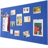 Self-adhesive photo board, decorative cork and wall panel bulletin board with acoustic panels for photos and messages, for home and office, 30x45cm, Dark blue