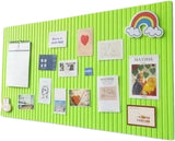 Self-adhesive photo board, decorative cork and wall panel bulletin board with acoustic panels for photos and messages, green, 30x45cm