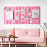 Self-adhesive photo board with decorative cork and acoustic panels for photos and messages, compatible with home and office decor, pink, 40x60cm