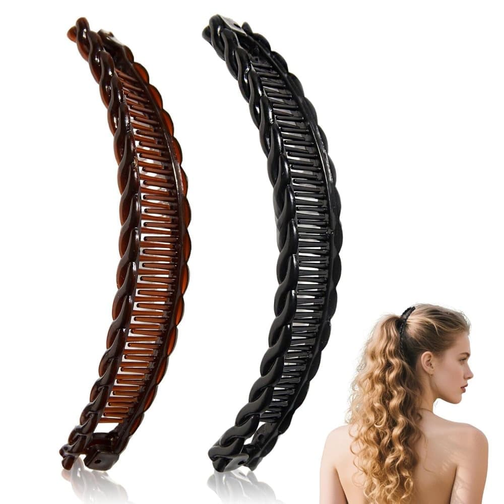 2 pcs Banana Hair Clips, French Fishtail Hair Accessories Combs