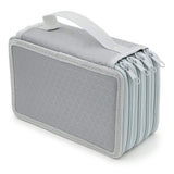 72 Holes Pen Case with Compartments, Large Capacity Lightweight Durable, Gray, Compatible with Students and Office Use