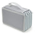 72 Holes Pen Case with Compartments, Large Capacity Lightweight Durable, Gray, Compatible with Students and Office Use