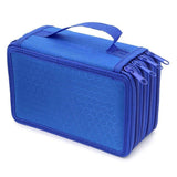 72 Holes Pen Case with Compartments, Large Capacity Organizer, Lightweight Durable, Compatible with Students and Office Use, Blue