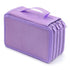 72 Holes Pen Case with Compartments, Large Capacity Lightweight Durable, Compatible with Students and Office Use, Purple