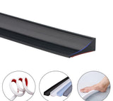 Self-Adhesive Shower Strip Water Barrier, 100cm x 3m, Black, with Self-Adhesive Strip