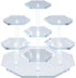 7-Tier Acrylic Display Stand for Cupcakes Perfume Desserts Figurines, Transparent