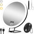 20X LED Makeup Mirror with Lighting, 360° Rotatable Dimmable 3 Light Modes Magnification Suction Cup, Black