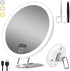 20X LED Makeup Mirror with Lighting, 360° Rotatable Dimmable 3 Light Modes Magnification Suction Cup, White