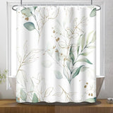 Waterproof Shower Curtain Green Mildew Resistant, 180x180 cm