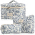 Floral Makeup Bag 3-Piece Set, Travel Toiletry Organizer, 20 x 10 cm
