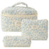 3-Piece Floral Makeup and Toiletry Travel Bag, Size 1