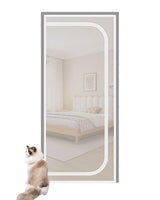 Reinforced cat door protection with durable breathable insect-repellent mesh, scratch-resistant pet safe, 110x220cm, White