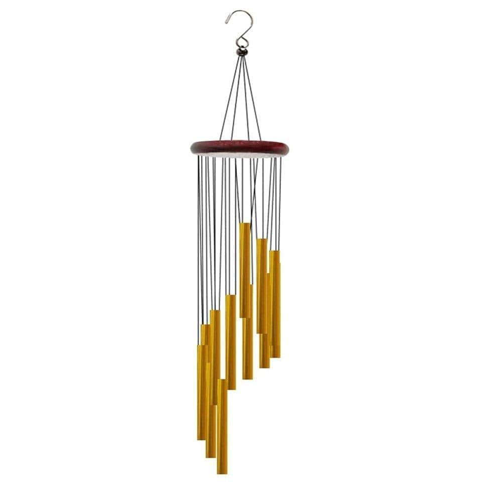 Metal Wind Chime 12 Pipe Outdoor Decor Loud Musical, Gold