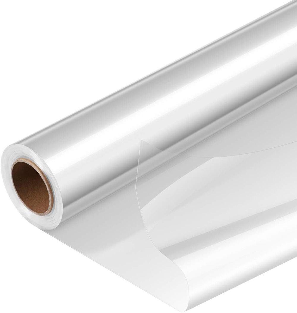 Transparent Wall Protection Film 40 cm x 10 m, Static Adhesion Removable Durable Water and Oil Resistant Easy to Clean Furniture Foil Wall Decoration