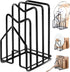 Metal Cutting Board Holder Dish Rack, 12.5x14.5x21.5 cm, Black