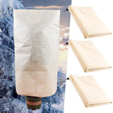 3-Pack Winter Plant Protection Covers Reusable Durable for Outdoor Plants Fruit Trees Potted Plants, 100x150cm, Beige