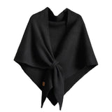 1 Black Women's Faux Cashmere Shawl Scarf, Extra-Long Large Triangular Wrap, 180 x 70 cm