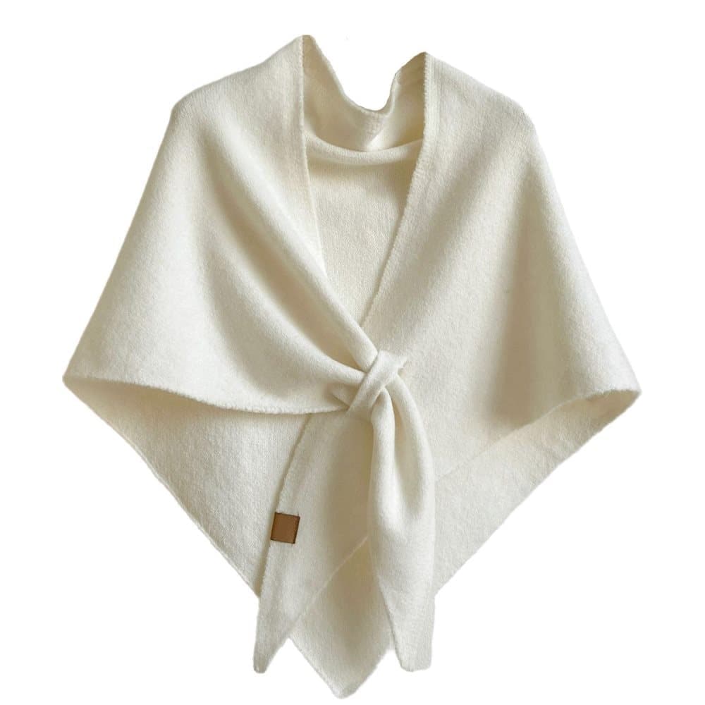Women's Faux Cashmere Shawl Scarf Warm Extra-Long Large Triangular Wrap, 180 x 70 cm, Beige, Ideal for Party Wedding Evening Outfits