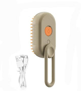 Pet Steam Brush for Cats and Dogs, Green Comb with Spray & Massage Function