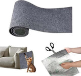 40cm x 200cm Self-Adhesive Cat Scratching Board, Wall and Sofa Protector, DIY Corner Mat for Cats, Dark Gray