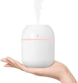 Portable Mini Humidifier 0.22L with USB, Automatic Shutoff, 2 Spray Modes for Bedroom Office and Car, White