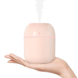 Portable Mini Humidifier 0.22L with USB, Automatic Shutoff, 2 Spray Modes for Bedroom Office and Car, Pink