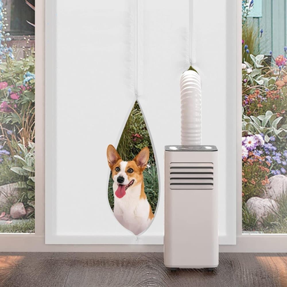 Energy-saving waterproof air conditioning door seal with zipper, easy to handle protective balcony door seal
