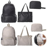 2-Pack Foldable Waterproof Ultralight Backpack for Camping Hiking Travel, Grey, Unisex Outdoor Daily Backpack