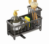 Stainless Steel Sink Rack Drain Organizer, compatible with most sinks, Gray