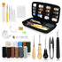 48-Piece Leather Sewing Kit with Needles, Scissors, Measuring Tape, Rivets and 12 Thread Colors